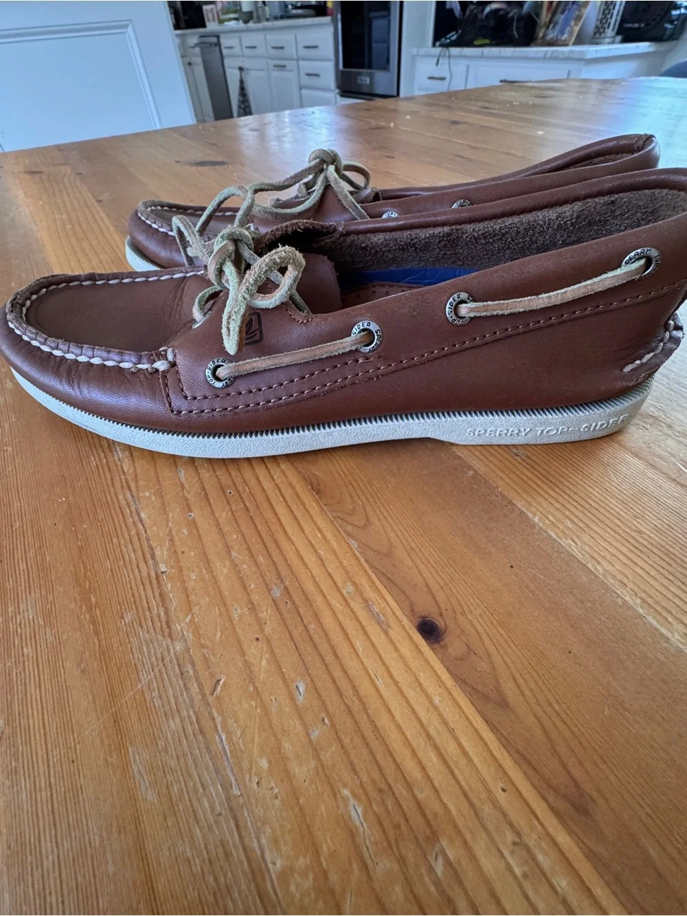 Sperry Men's Brown Leather Moc-Toe Topsider Boat Shoes